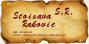 Stoisava Raković vizit kartica